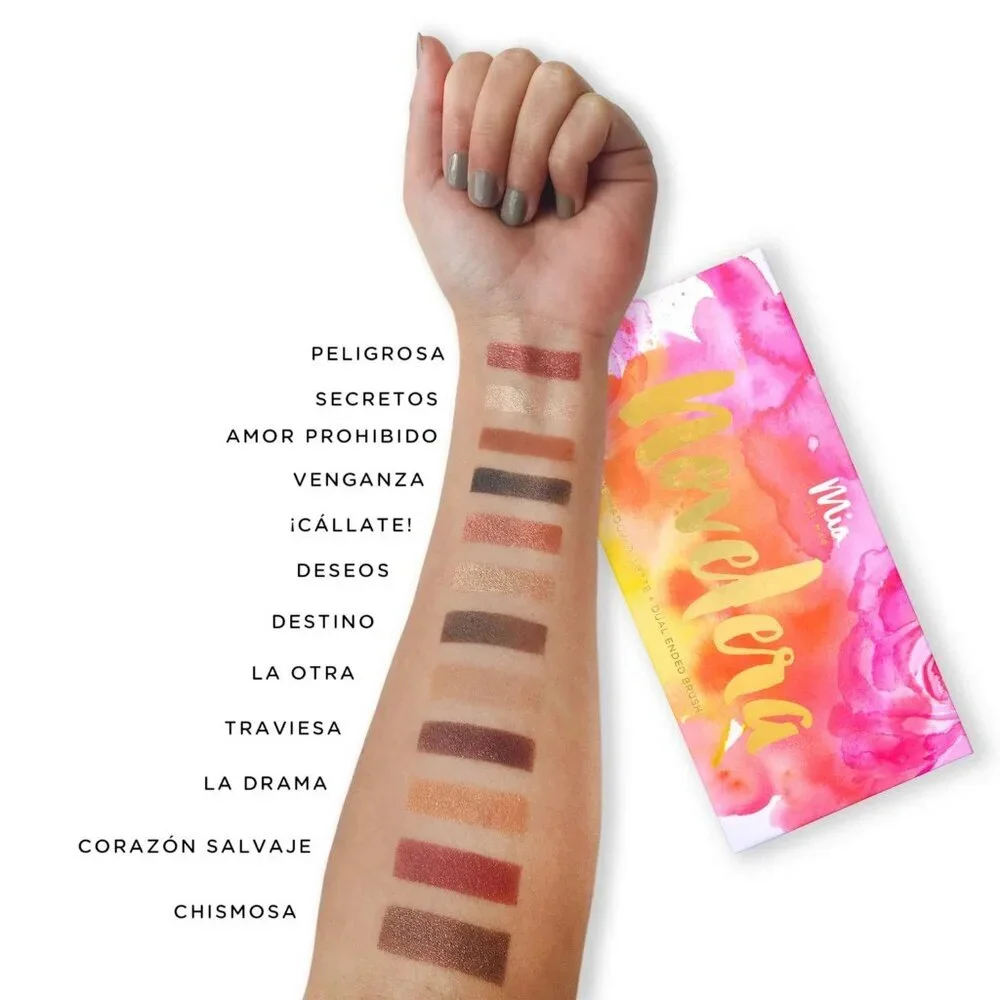 Mia del Mar Novalera Eyeshadow Palette 12 Pan‎ w/dual brush NIB